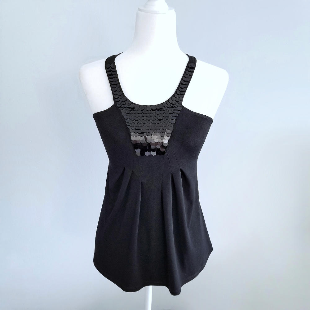 Express sequin cross back tank